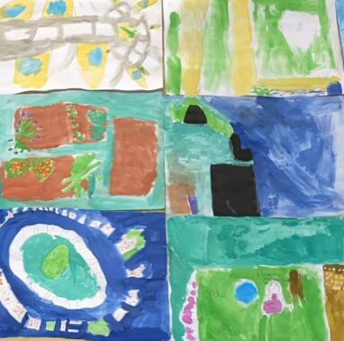 ACT - The students painted their favourite features from their neighbourhoods.