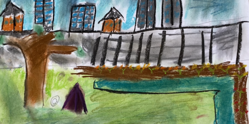 ACT Lyons Early Childhood School - This is Diyan’s favourite part of his neighbourhood. Created using chalk pastels.