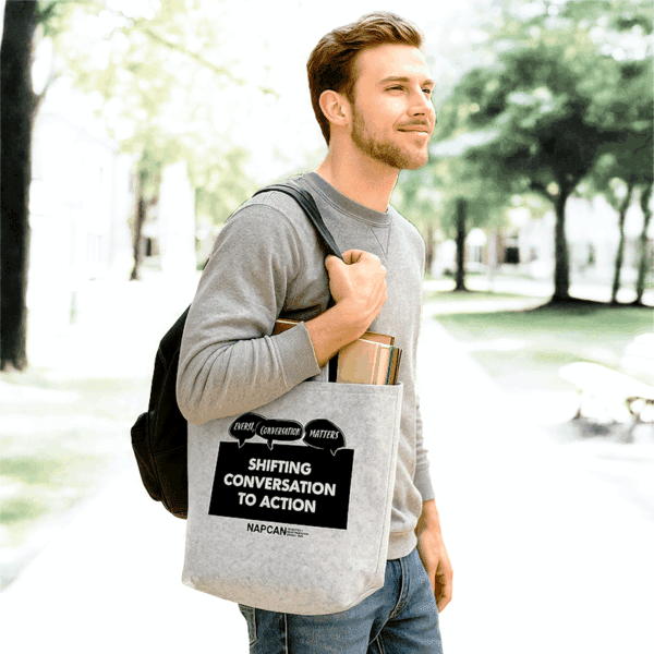 Shifting Conversation to Action Tote | Grey Felt - Image 4