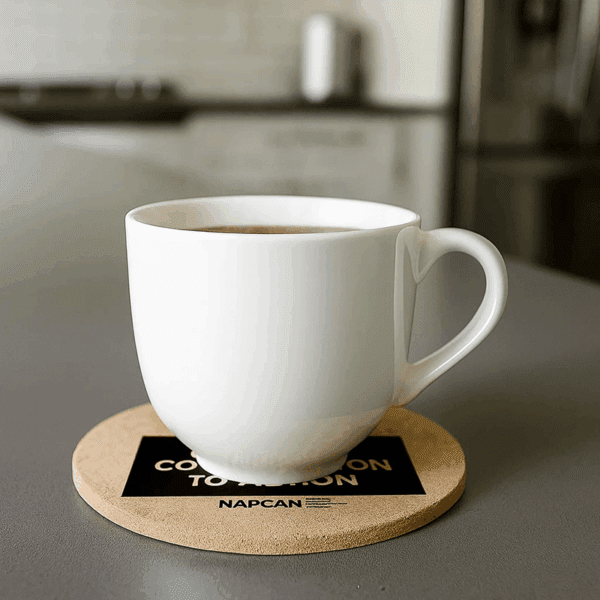 Shifting Conversation to Action Eco Cork Coaster - Image 3