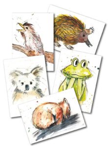 Graphics of cards of native Australian animals used to facilitate storytelling and engagement with children