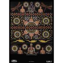 The Goanna & Red Dragonfly A3 poster